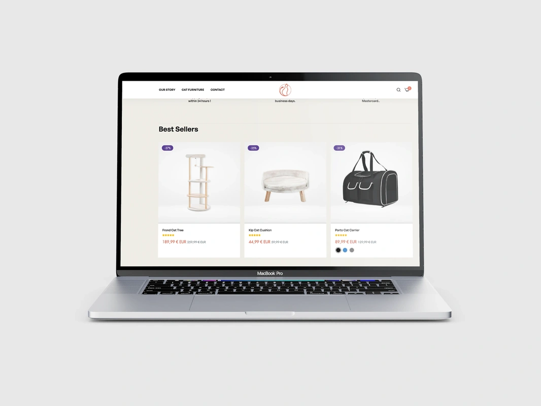 Processus d'achat en ligne sur Feline Spirit.